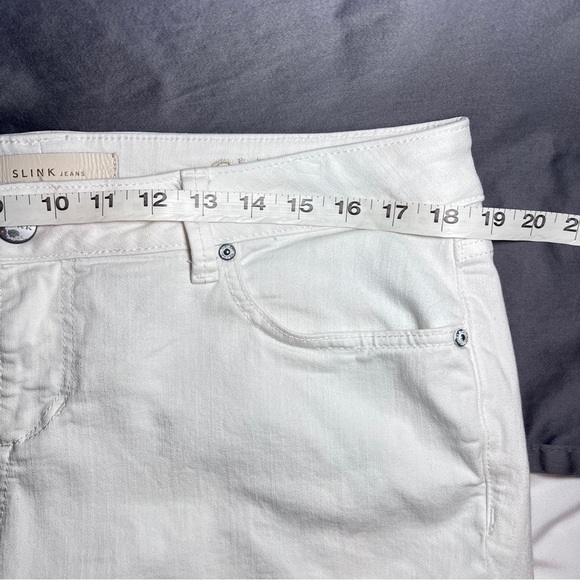 Slink Jeans Plus “Curvy” Mid-Rise Ankle Skinny Jeans Size 14 <white> - Picture 9 of 10
